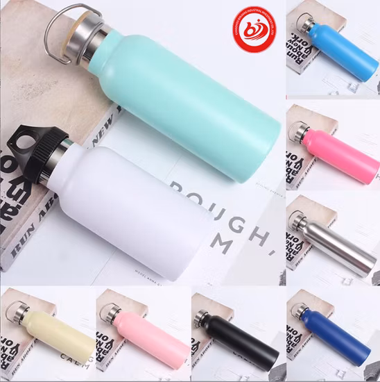 Amerikanische weite Öffnung, tragbare Reise-Sport-Wasserflasche aus Edelstahl mit großem Fassungsvermögen