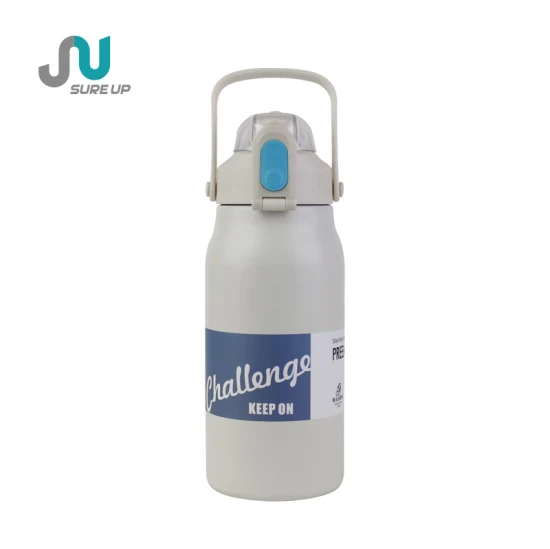550 ml 650 ml Großhandel kundenspezifische doppelwandige Edelstahl-Wasserflasche mit Griff-Thermos-Vakuumflasche für den Sport
